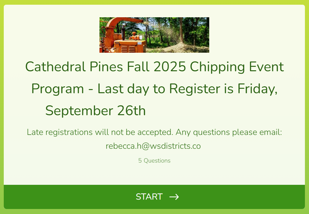 Screenshot of landing page to begin registration.